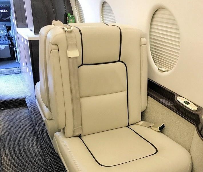 Leather luxurious seat in jet