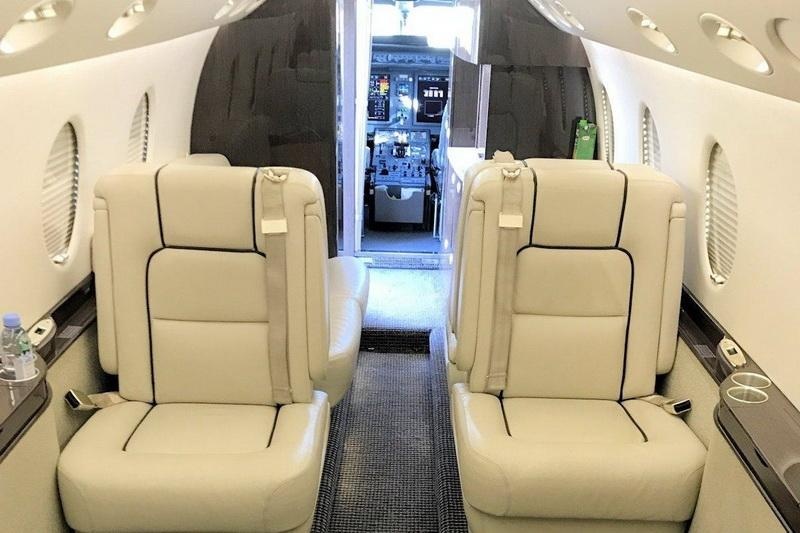 Luxurious onboard seats and partial cabin view