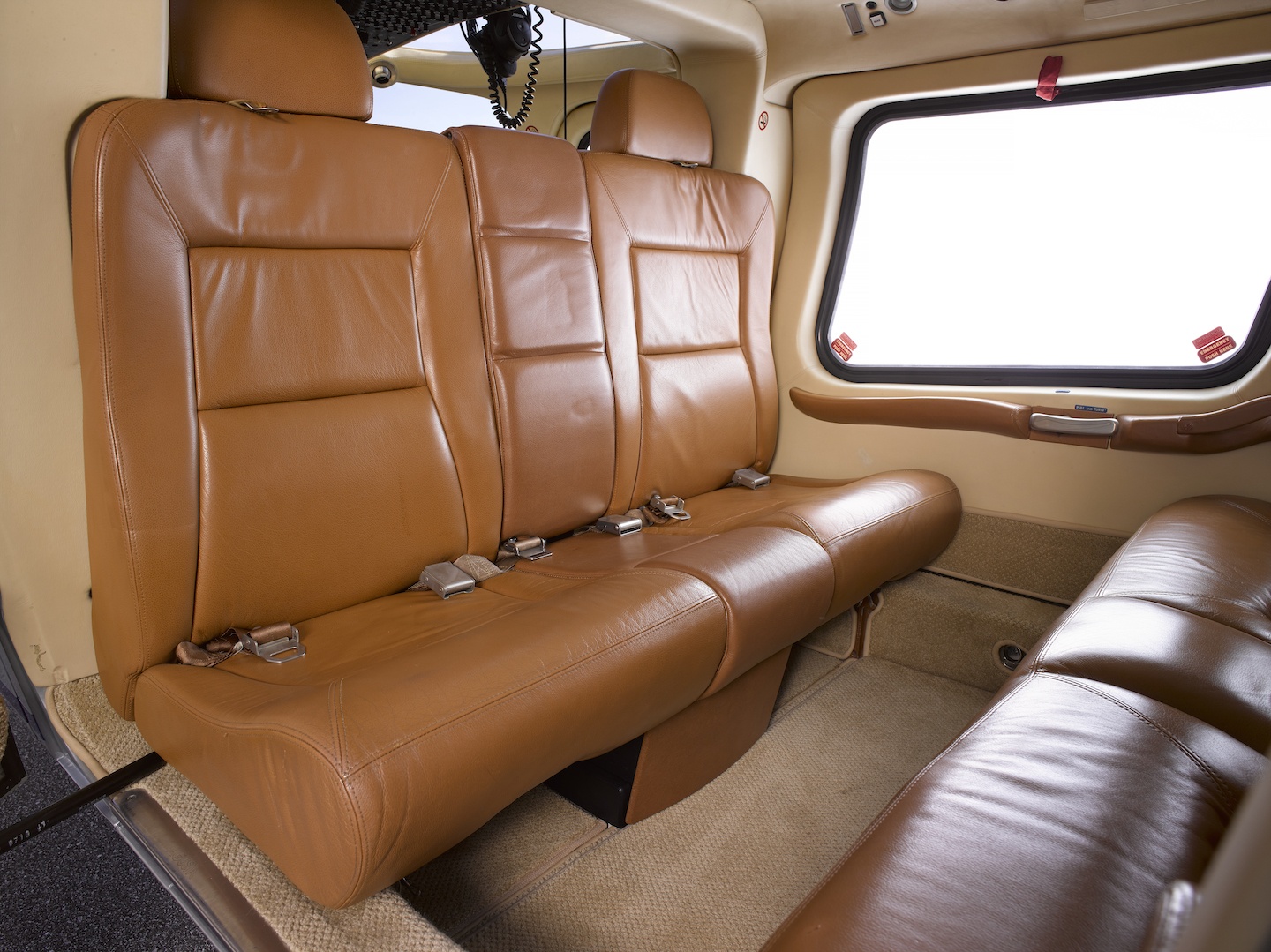 Backseats of the 1999 Agusta A109E SN 11057 helicopter on Freestream