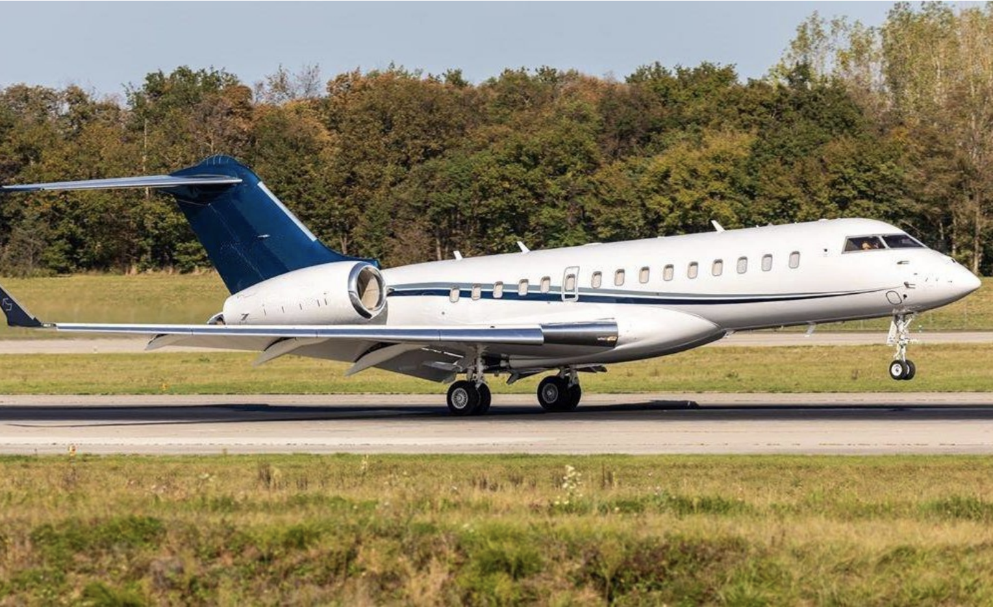 Gulfstream jet taking off